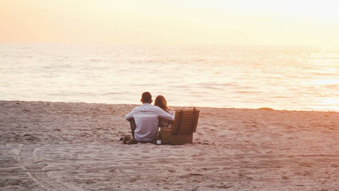 couple at beach Portugal