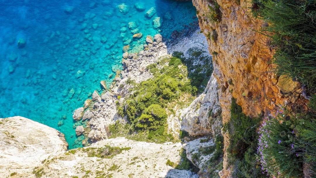 crystal clear water lagoon, Crete