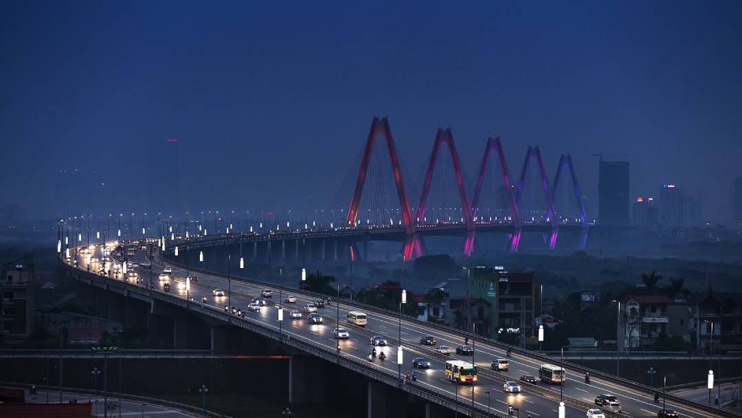 panoramic view of the freeway, Hanoi