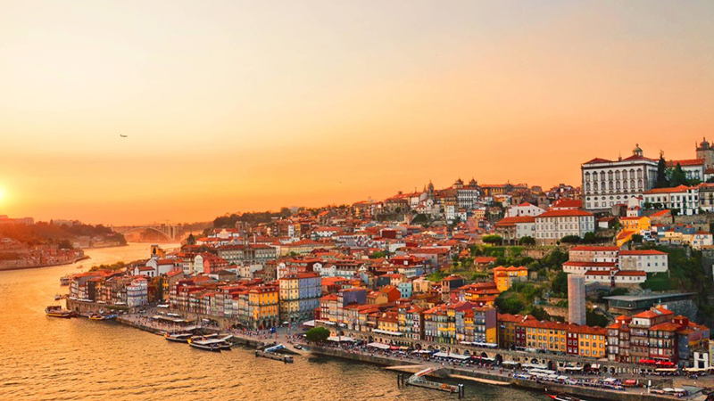 sunset at Porto, Portugal