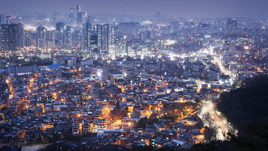 panoramic view of Seoul, South Korea