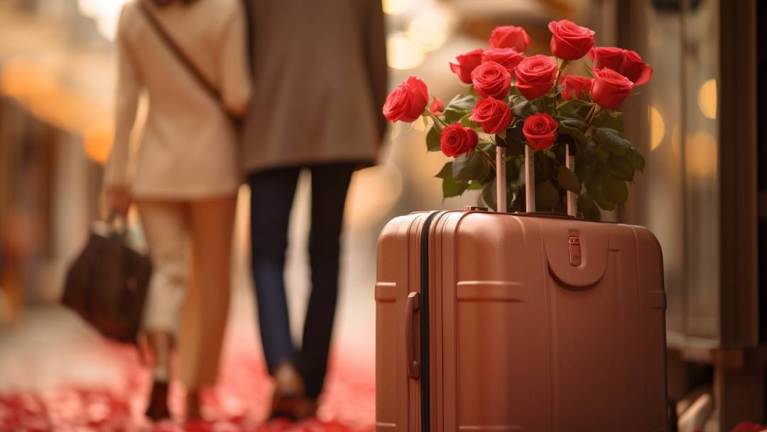 a suitcase for a romantic trip